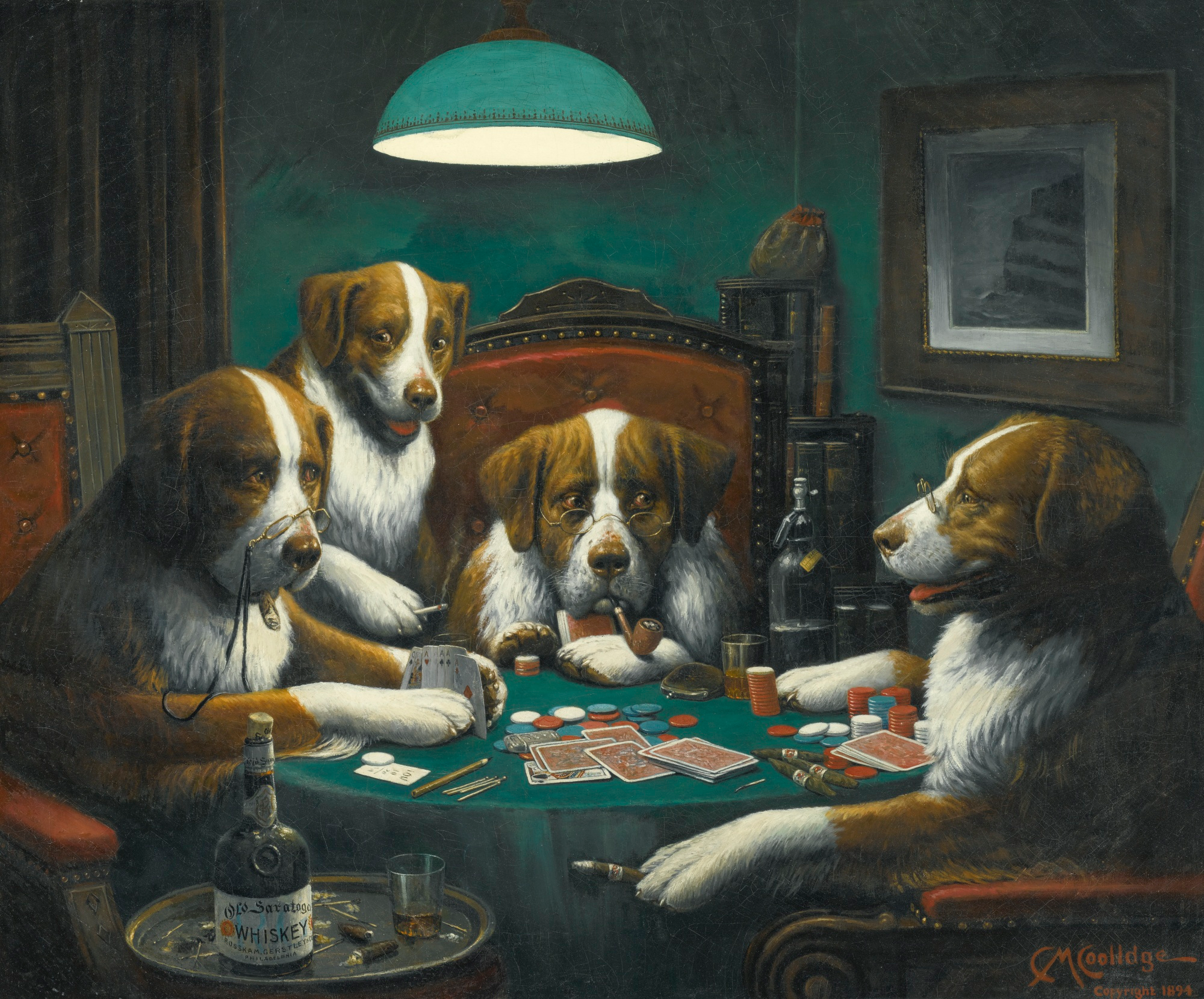 Casino poker game scene