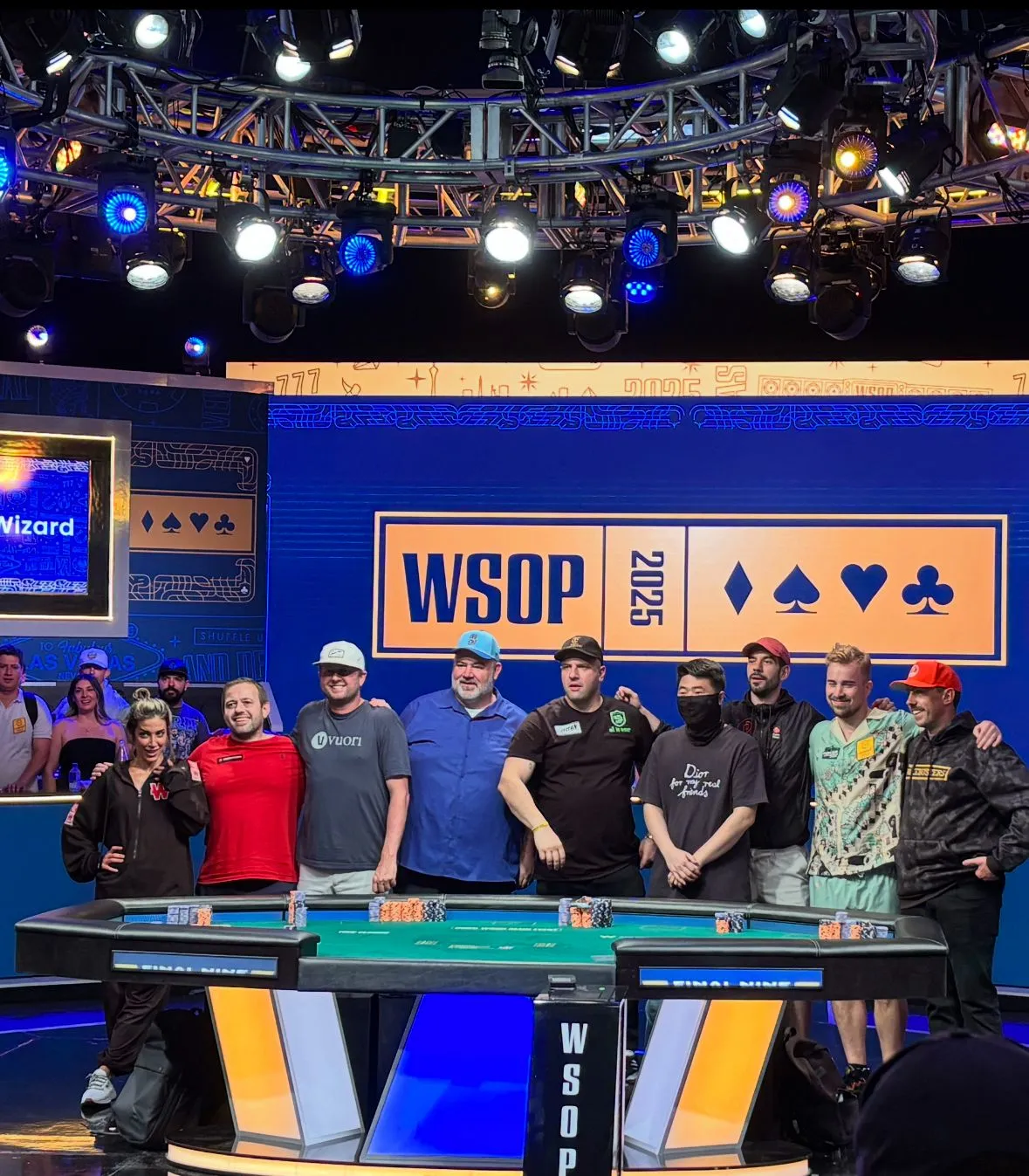 Poker tournament final table at the WSOP